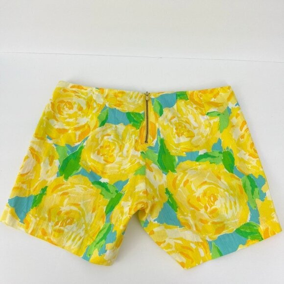 Lilly Pulitzer Deenie Shorts Sunglow Yellow Size 0 Floral - Picture 2 of 8